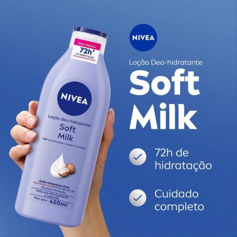 Hidratante Desodorante Nivea Soft Milk Pele Seca com 400ml