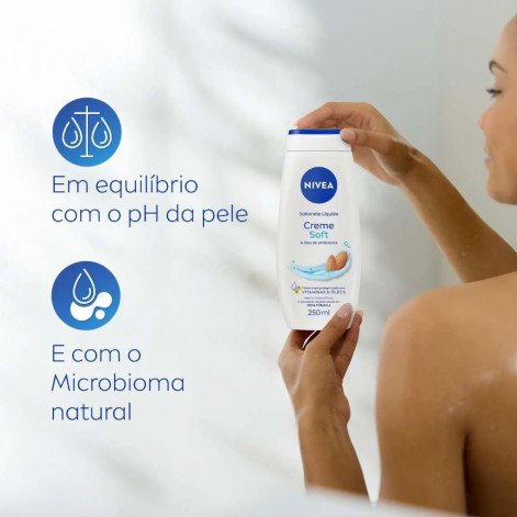  Sabonete Líquido Nivea Creme Soft 250ml