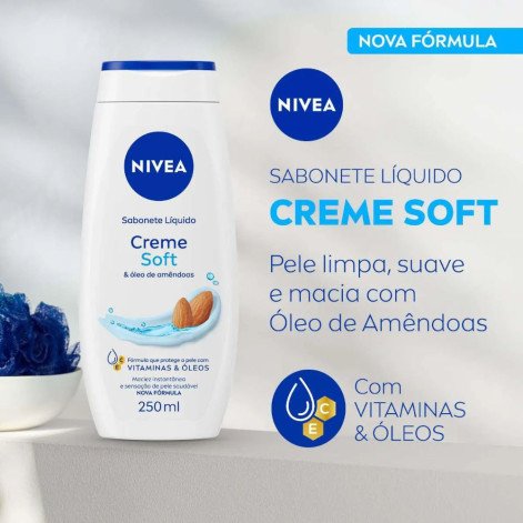  Sabonete Líquido Nivea Creme Soft 250ml