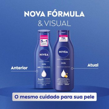 Loção Deo-Hidratante Corporal Nivea Milk Hidratação Profunda Pele Seca 200ml