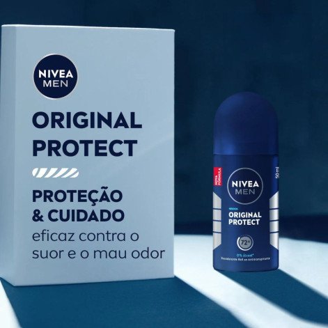 Desodorante Antitranspirante Roll-on Nivea Men Original Protect Masculino 72h 50ml