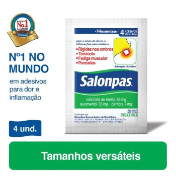 Adesivo Salonpas Pequeno 4 unidades