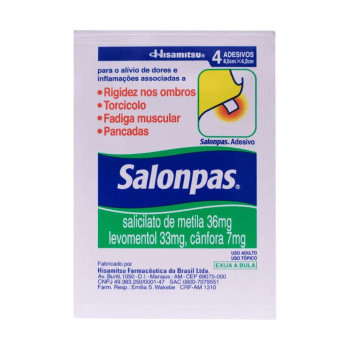 Adesivo Salonpas Pequeno 4 unidades
