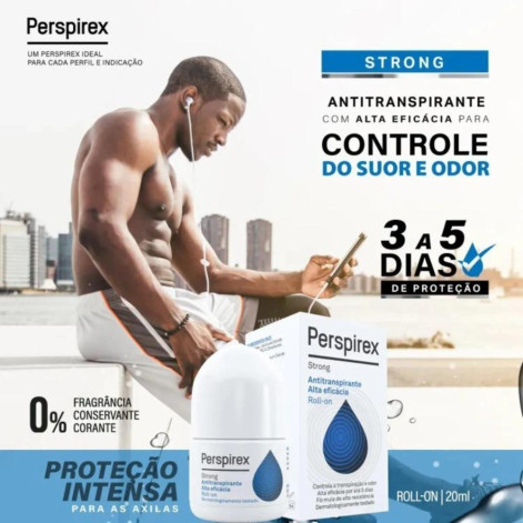 Desodorante Antiranspitante Roll-On Perspirex Strong Sem Perfume 20ml