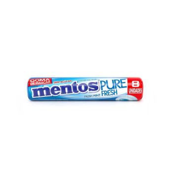  Mentos Pure Fresh Chiclete Sem Açúcar Sabor Fresh Mint com 8 unidades