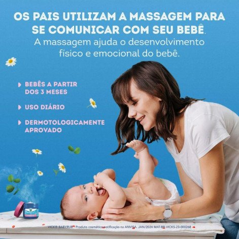 Vick BabyRub Bálsamo Infantil com Camomila e Aloe Vera 12g