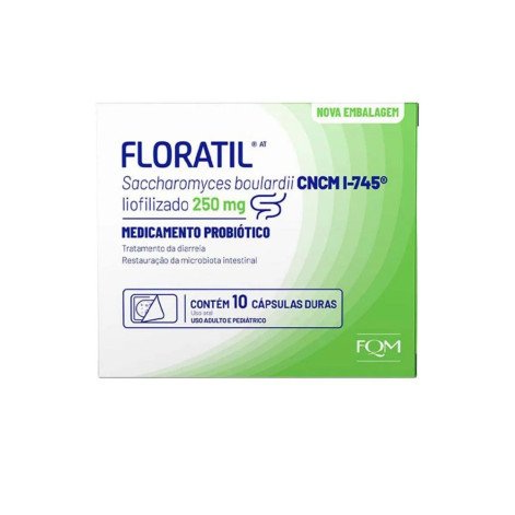 Probiótico Floratil 250mg 10 Cápsulas