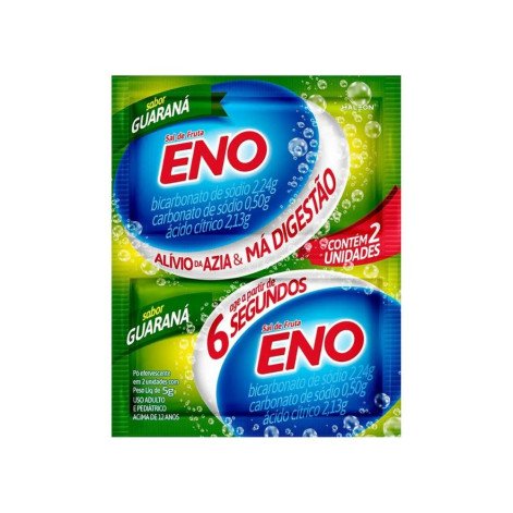  Sal de Fruta Eno Guaraná Pó Efervescente 5g 2 envelopes