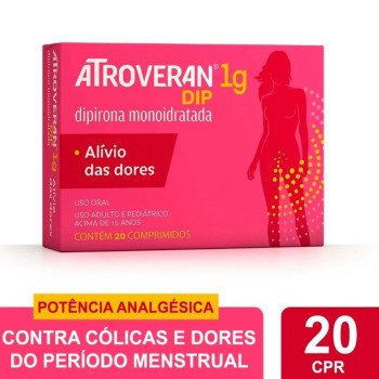 Atroveran Dip Dipirona Monoidratada 1g 20 comprimidos