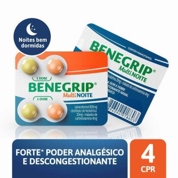  Antigripal Benegrip Multi Noite 4 Comprimidos