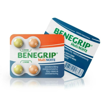  Antigripal Benegrip Multi Noite 4 Comprimidos