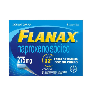  Flanax Naproxeno Sódico 275mg 8 comprimidos