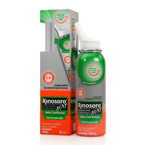 Rinosoro Jet XT 9,0mg/ml Descongestionante Spray 100ml Solução