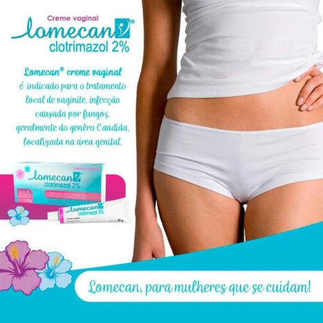 Lomecan Clotrimazol 2% Creme Vaginal 20g + 3 aplicadores