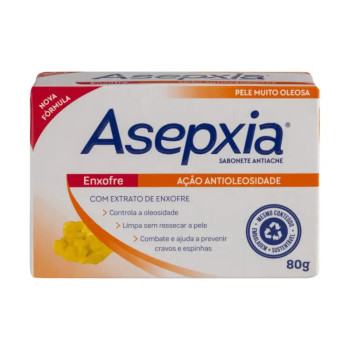 Sabonete Facial em Barra Asepxia Enxofre Antioleosidade com 80g