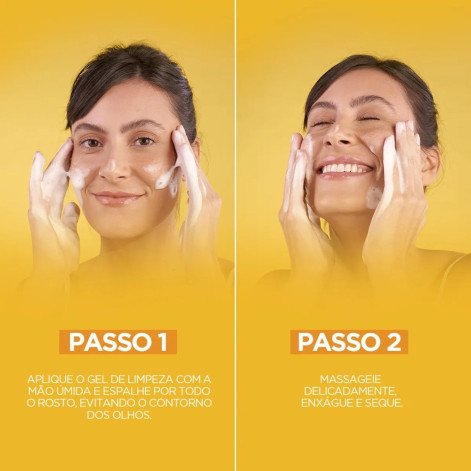 Sabonete Líquido Limpeza Facial Garnier Uniform & Matte Vitamina C Antioleosidade 120g
