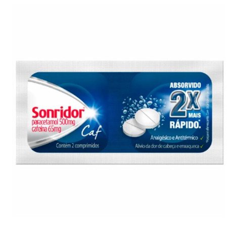 Sonridor Caf Paracetamol 500mg + Cafeína 65mg 2 comprimidos efervecentes
