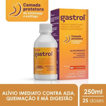 Gastrol 125mg/ml + 50mg/ml + 180mg/ml Suspensão Oral 250ml