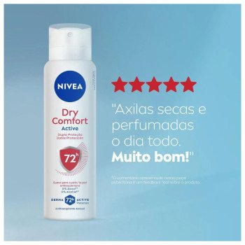 Desodorante Antitranspirante Aerosol Nivea Active Dry Comfort Feminino 72h 150ml