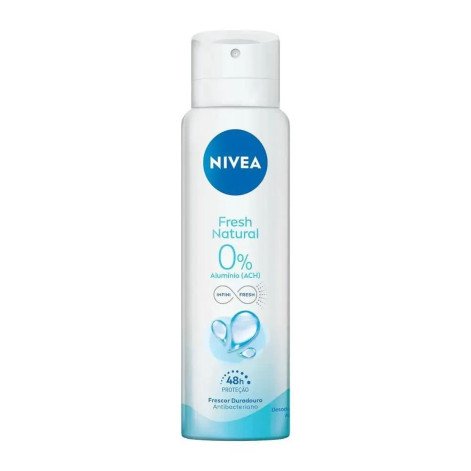 Desodorante Aerosol Nivea Fresh Natural Feminino sem Alumínio 48h 150ml