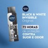  Desodorante Antitranspirante Aerosol Nivea Men Black & White Invisible 72h 150ml