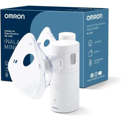 Inalador Nebulizador Portátil Omron Ne-u300 Inalar Mini Ultrassônico Silencioso Compacto Bivolt