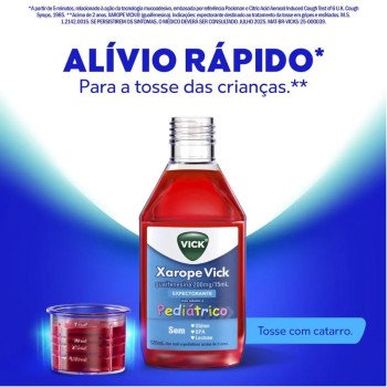 Xarope Vick Expectorante Pediátrico 200mg/15ml 120ml