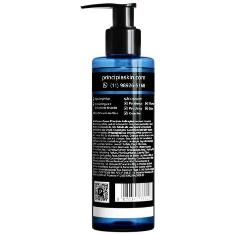 Gel de Limpeza Suave Principia Skincare 11,5% Mix de Tensoativos + 10% Glicerina + 1% PCA Sódio GL-02 200g