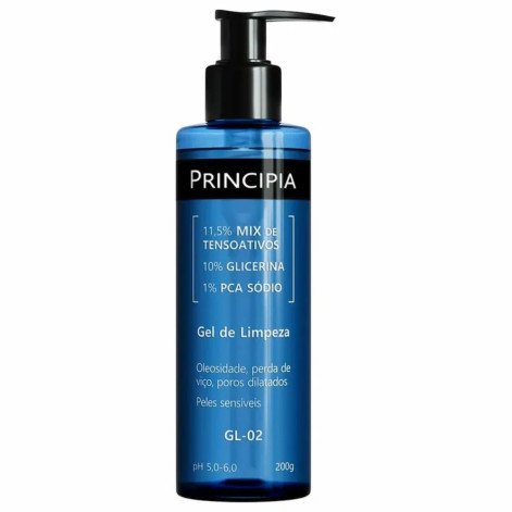 Gel de Limpeza Suave Principia Skincare 11,5% Mix de Tensoativos + 10% Glicerina + 1% PCA Sódio GL-02 200g
