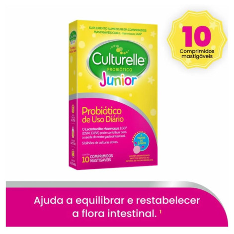  Culturelle Probiótico Junior 10 Comprimidos Mastigáveis