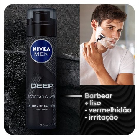 Espuma de Barba Nivea Men Deep 193G