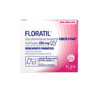 Probiótico Floratil 200mg 4 envelopes de 1g
