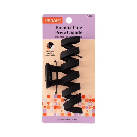 Piranha de Cabelo Line Preta Grande ProArt