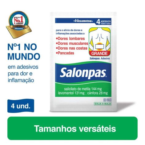 Adesivo Salonpas Grande 4 unidades