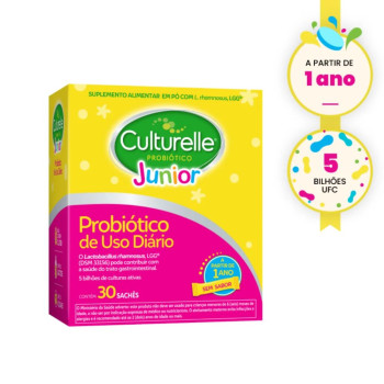  Probiótico Culturelle Junior Sem Açúcar com 30 sachês