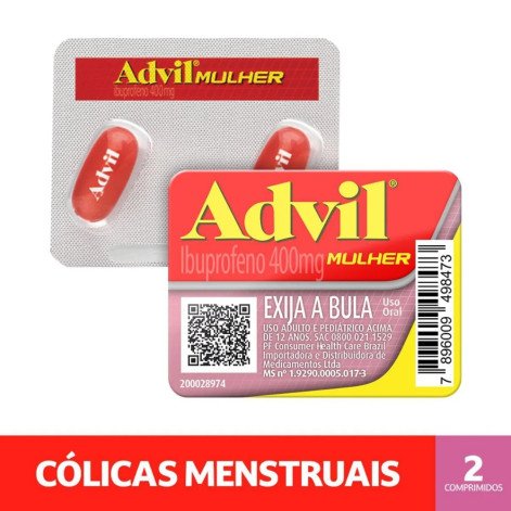 Advil Mulher Ibuprofeno 400mg 2 cápsulas