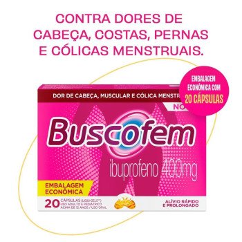 Buscofem Ibuprofeno 400mg 20 cápsulas