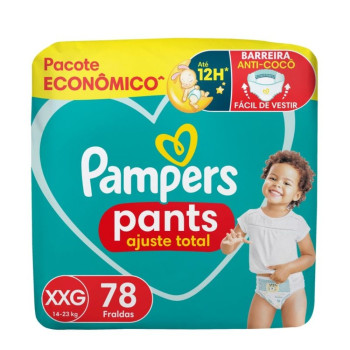 Fralda Pampers Pants Ajuste Total XXG 78 unidades