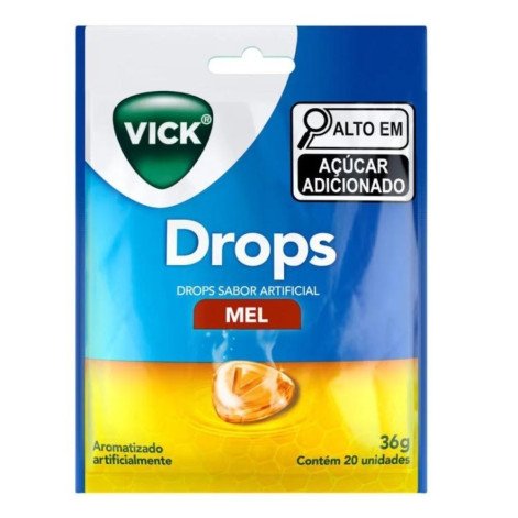 Pastilha Vick Drops Mel 20 unidades
