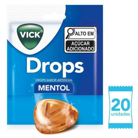 Pastilha Vick Drops Mentol 20 unidades