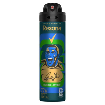 Desodorante Antitranspirante Aerosol Rexona Men Antibacterial + Invisible 72h 150ml