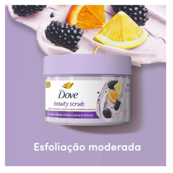Sabonete Esfoliante Dove Beauty Scrub Amora e Frutas Cítricas 280g