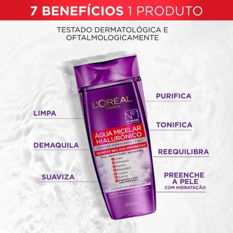  Água Micelar L'Oréal Paris Hialurônico 200ml