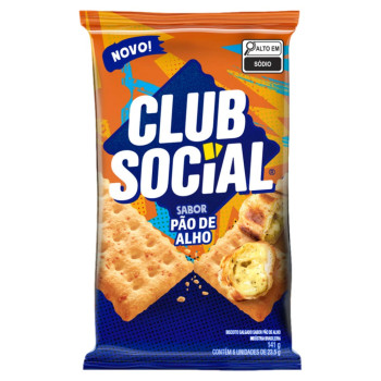 Biscoito Salgado Club Social Pão De Alho 141g
