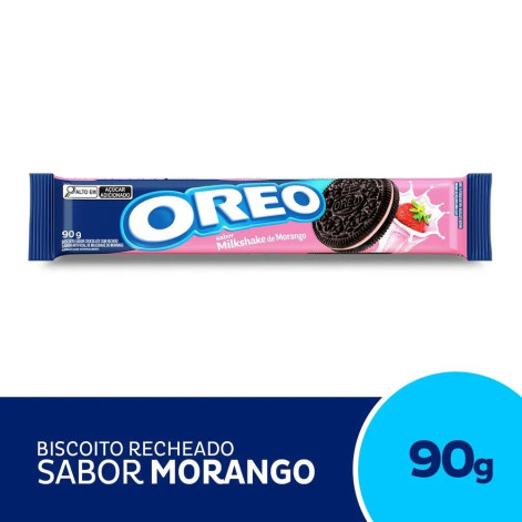 Biscoito Recheado Oreo Milkshake de Morango 90g