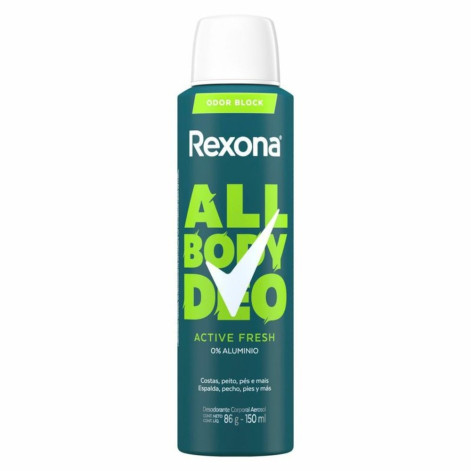 Desodorante Corporal Aerossol Rexona All Body Deo Active Fresh 150ml