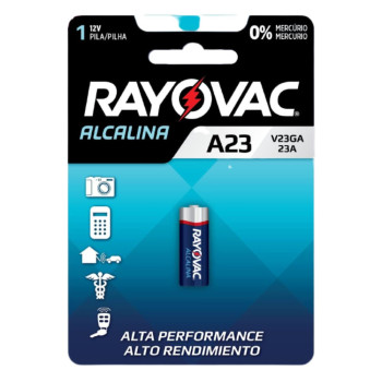 Pilha Bateria A23 Alcalina 12V Rayovac