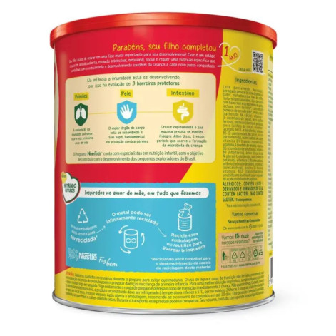 Fórmula Infantil Ninho Fases 1+ Nestlé 1 a 3 anos 400g