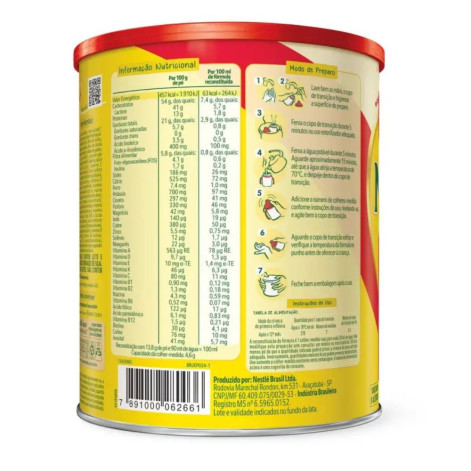 Fórmula Infantil Ninho Fases 1+ Nestlé 1 a 3 anos 400g