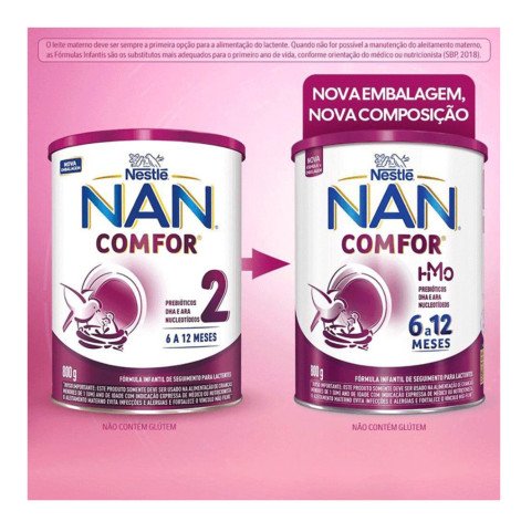 Fórmula Infantil NAN Comfor 2 Nestlé 6 a 12 meses 800g